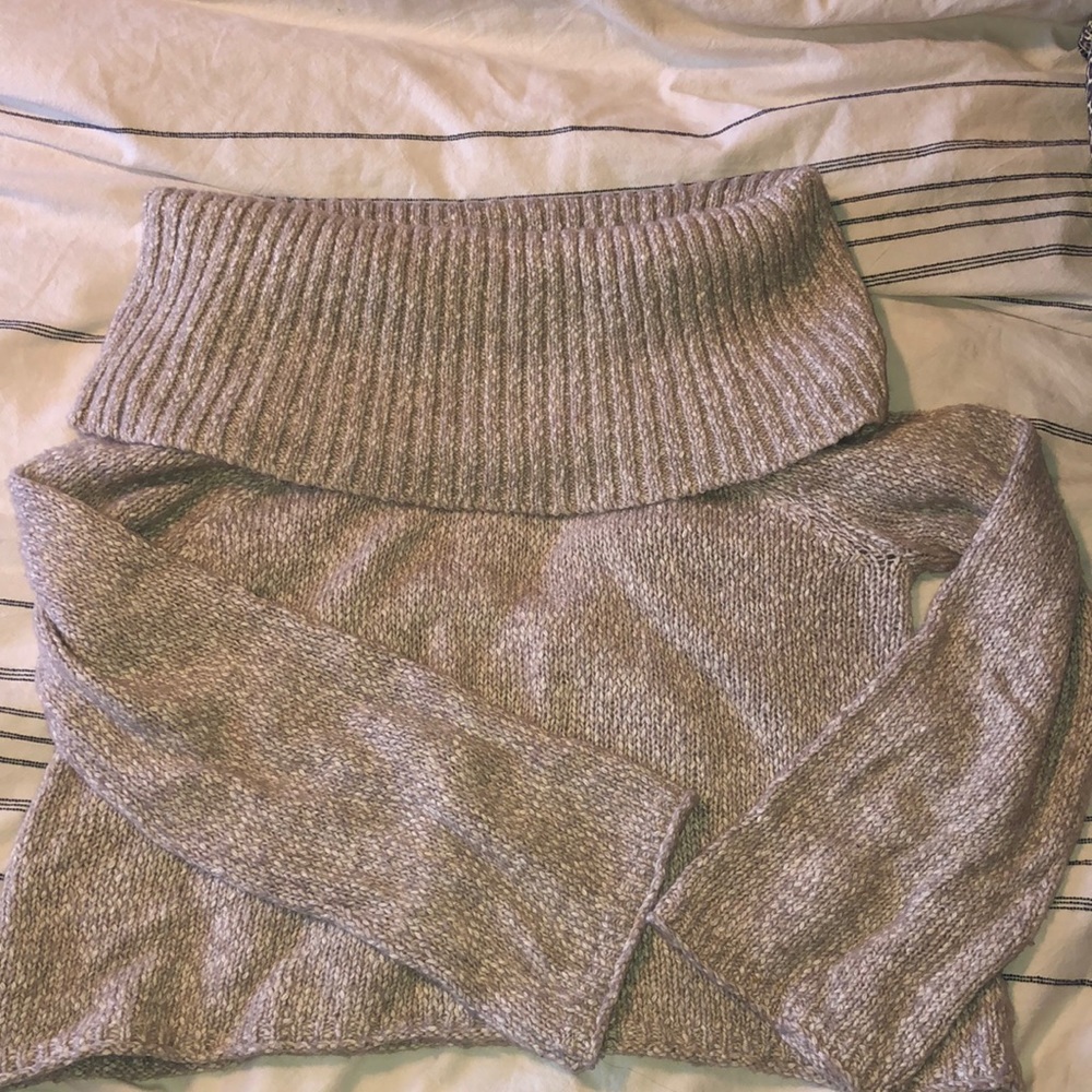 Aerie Cowl Neck Cropped Sweater